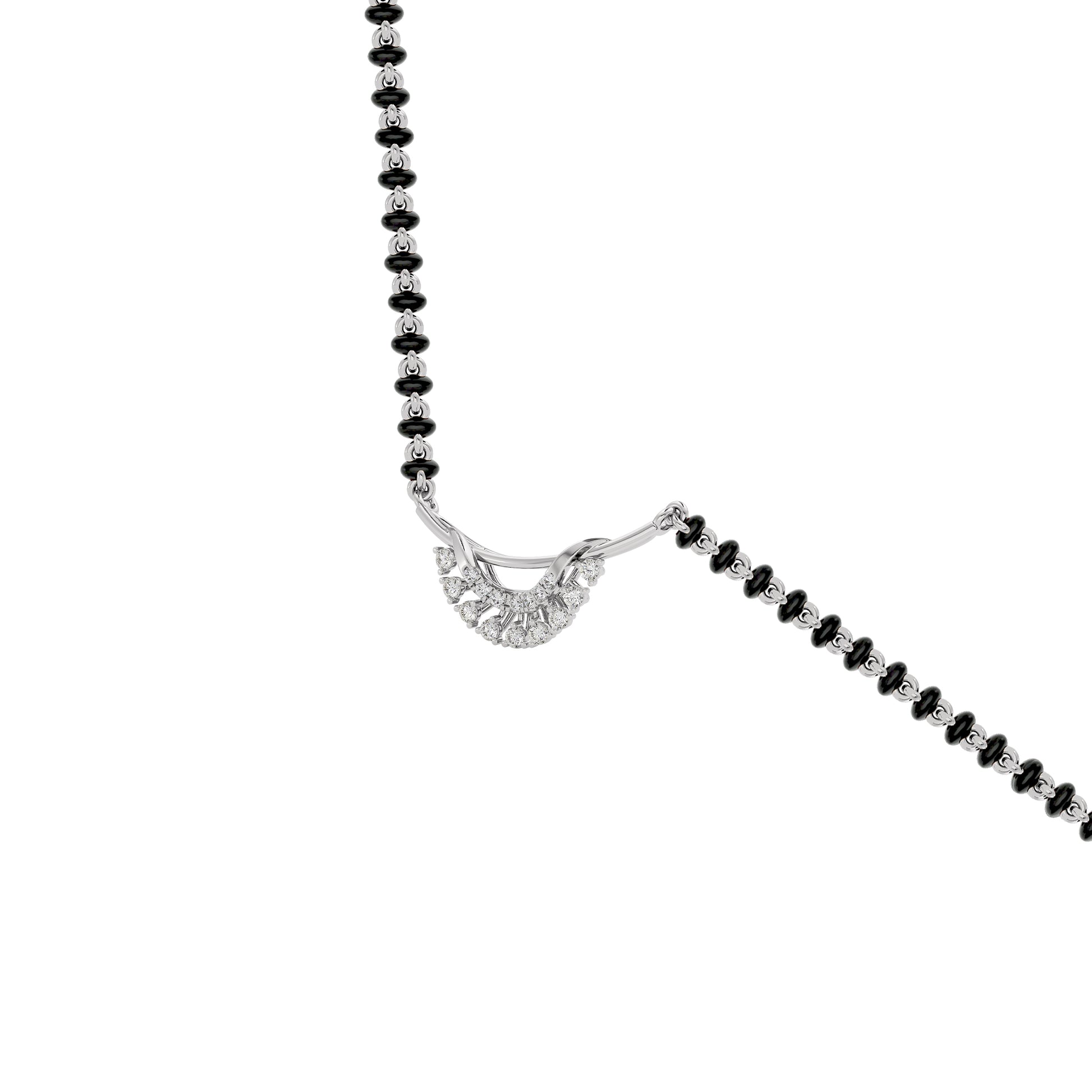 Sapphire Whisper Diamond Mangalsutra 18 KT / White Gold