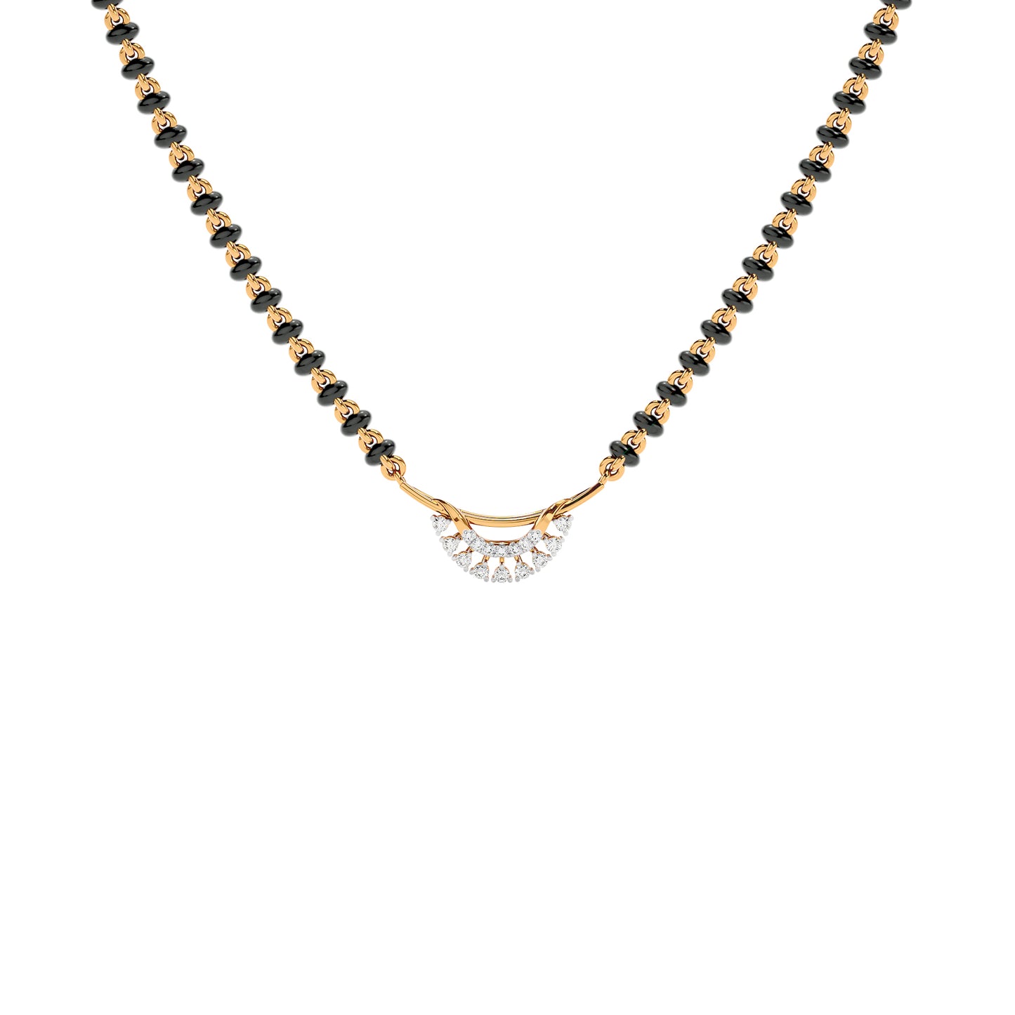 Sapphire Whisper Diamond Mangalsutra 18 KT / Yellow Gold