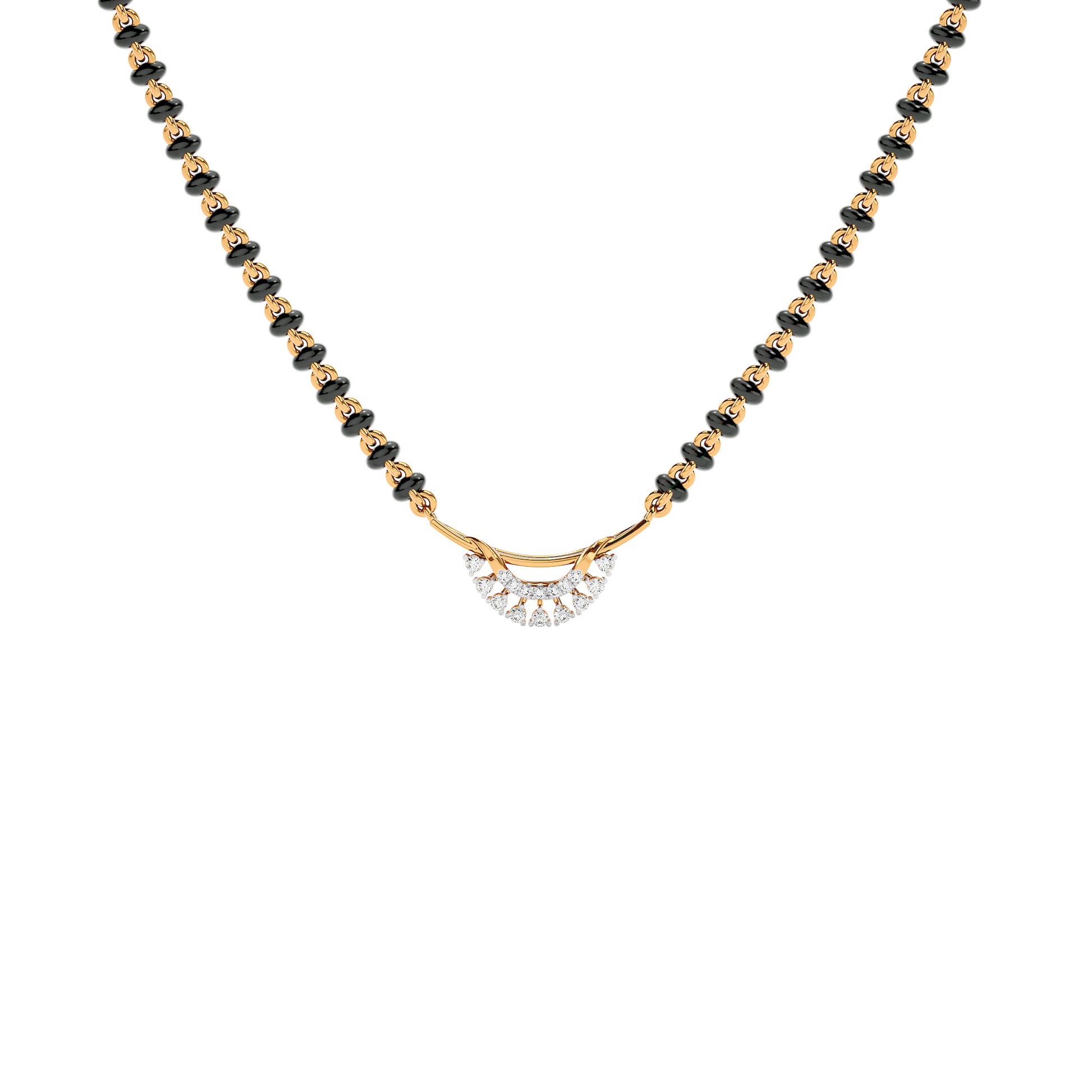 Sapphire Whisper Diamond Mangalsutra 18 KT / Yellow Gold