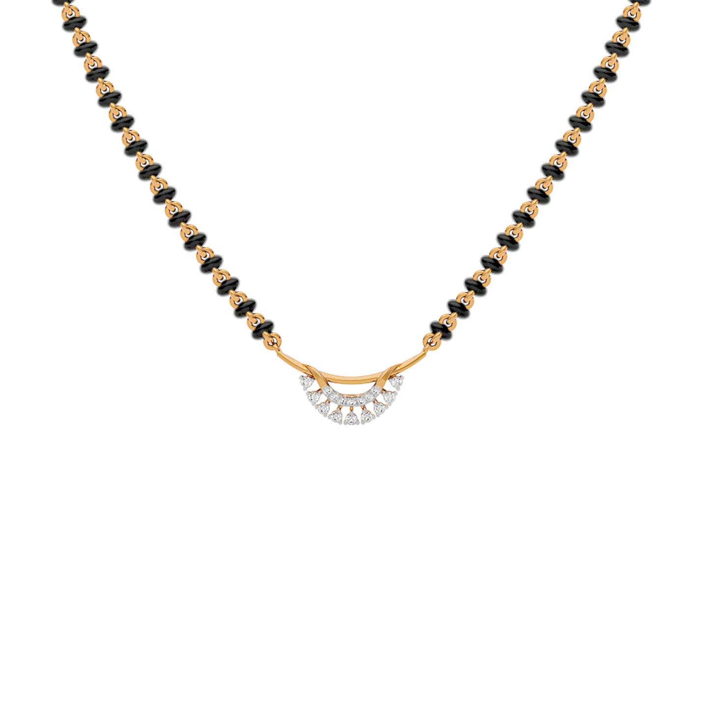 Sapphire Whisper Diamond Mangalsutra 18 KT / Yellow Gold