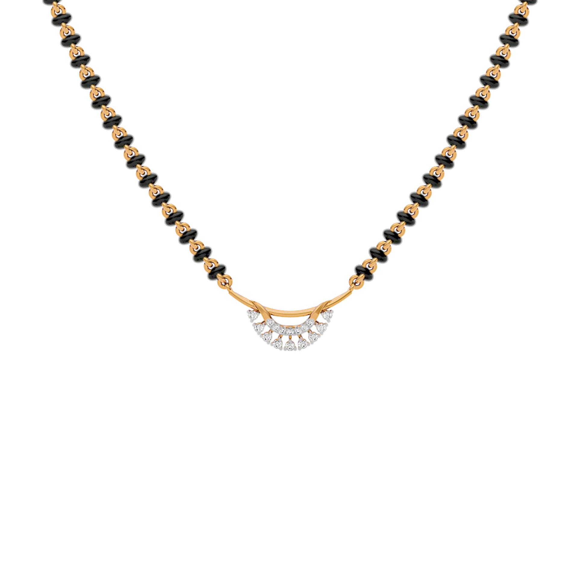 Sapphire Whisper Diamond Mangalsutra 18 KT / Yellow Gold
