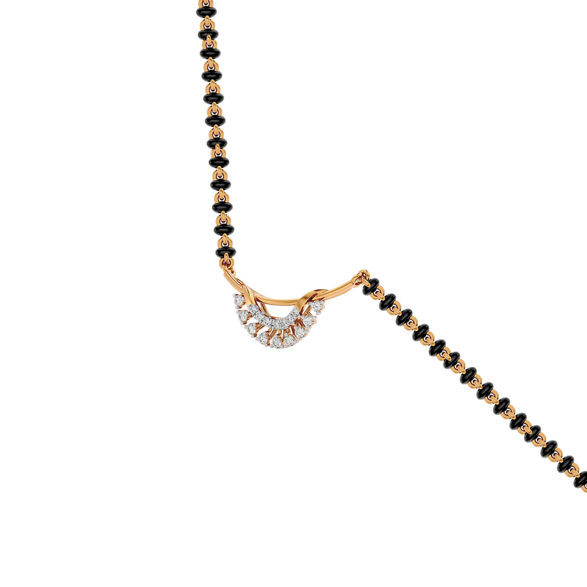 Sapphire Whisper Diamond Mangalsutra 18 KT / Yellow Gold