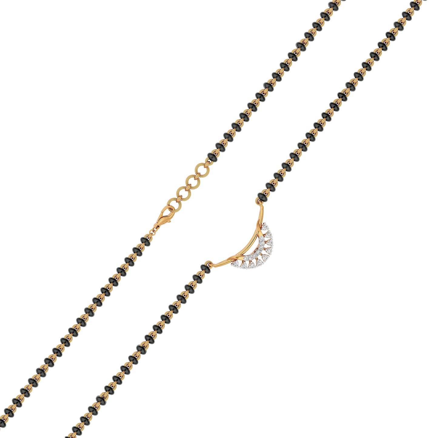 Sapphire Whisper Diamond Mangalsutra 18 KT / Yellow Gold