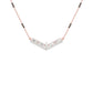 Modern Baugette V-Shaped Diamond Mangalsutra 9 KT / Rose Gold