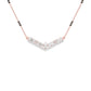 Modern Baugette V-Shaped Diamond Mangalsutra 9 KT / Rose Gold