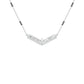 Modern Baugette V-Shaped Diamond Mangalsutra 9 KT / White Gold