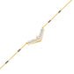 Modern Baugette V-Shaped Diamond Mangalsutra 9 KT / Yellow Gold