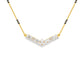 Modern Baugette V-Shaped Diamond Mangalsutra 9 KT / Yellow Gold
