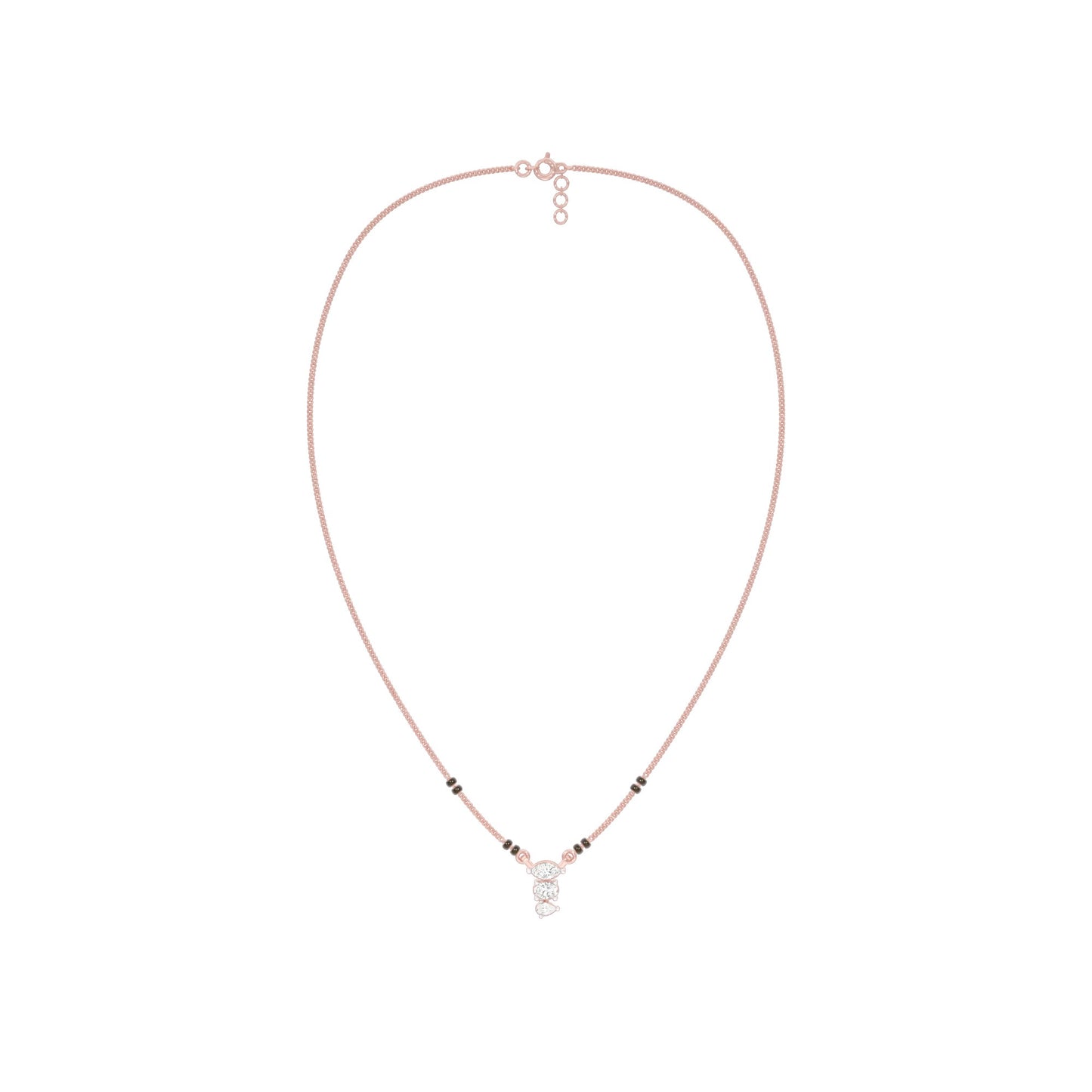 The Trio Diamond Mangalsutra 9 KT / Rose Gold