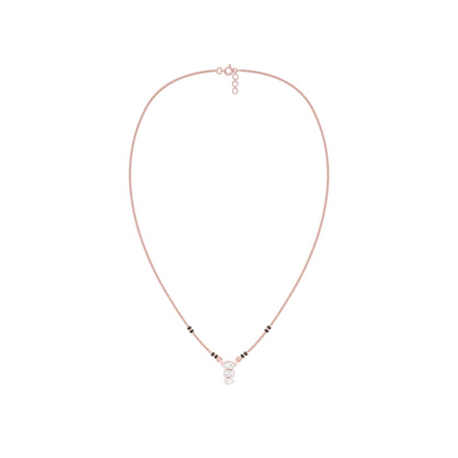 The Trio Diamond Mangalsutra 9 KT / Rose Gold
