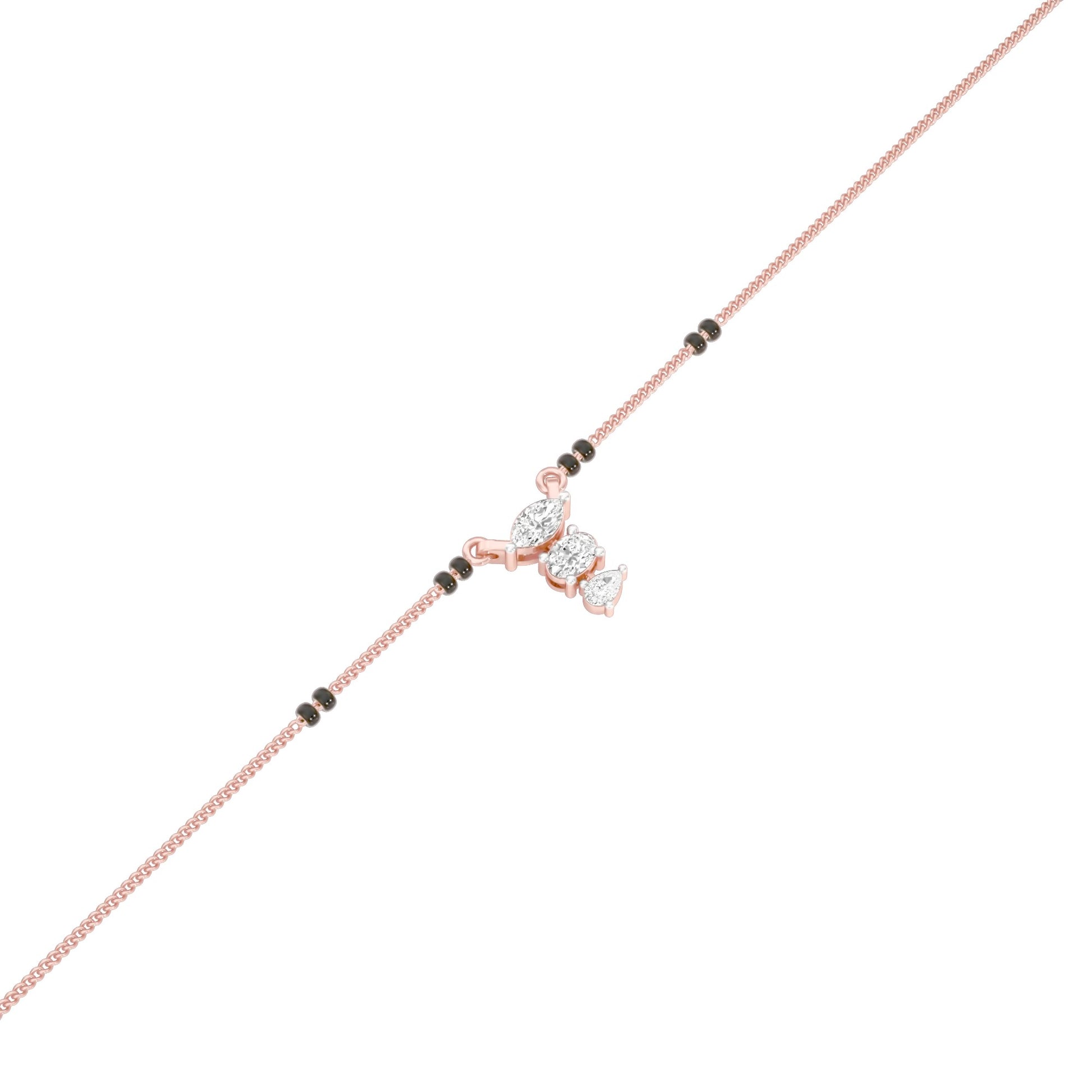 The Trio Diamond Mangalsutra 9 KT / Rose Gold