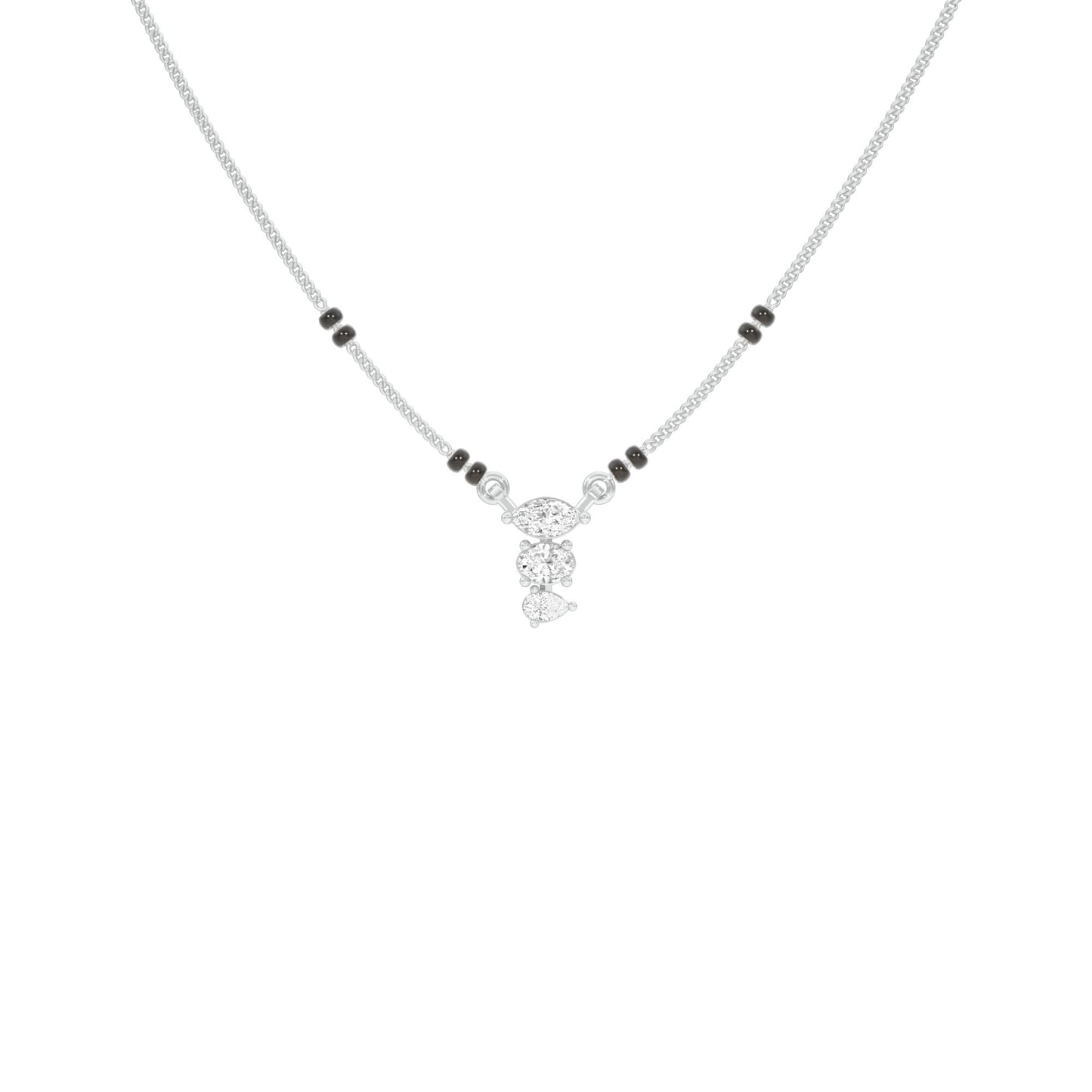 The Trio Diamond Mangalsutra 9 KT / White Gold
