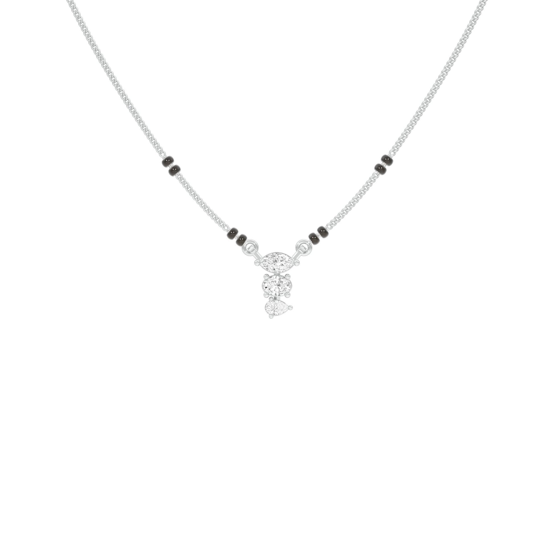 The Trio Diamond Mangalsutra 9 KT / White Gold