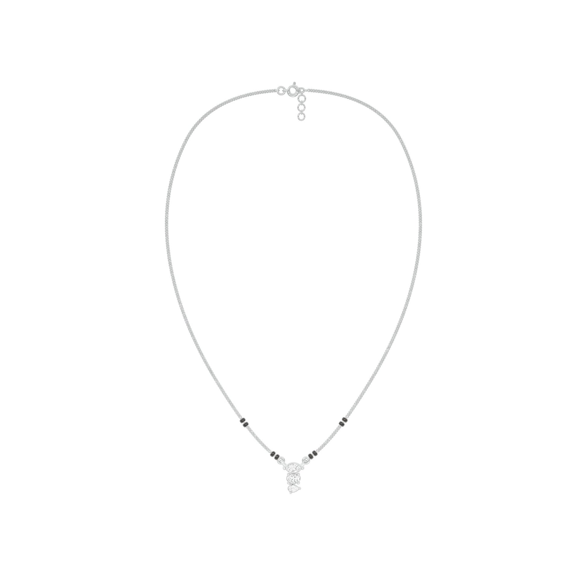 The Trio Diamond Mangalsutra 9 KT / White Gold
