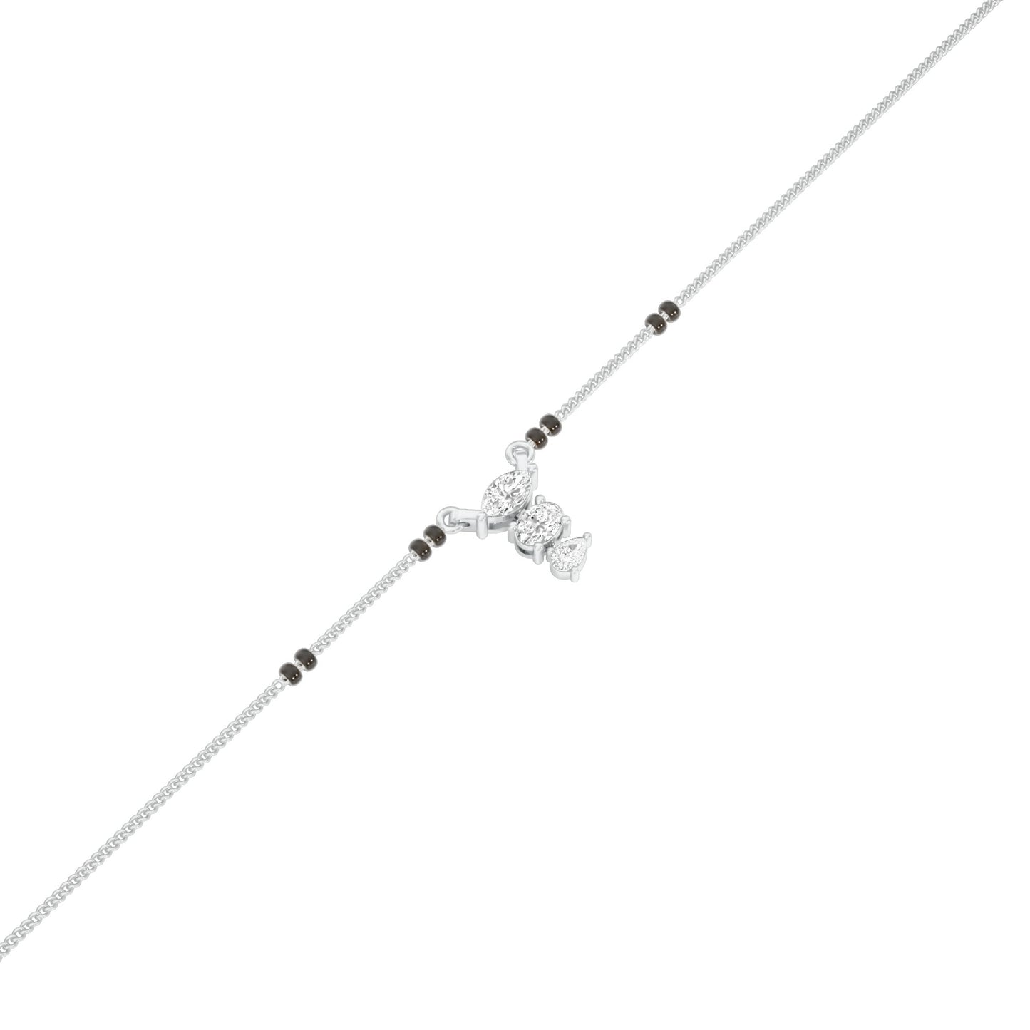 The Trio Diamond Mangalsutra 9 KT / White Gold