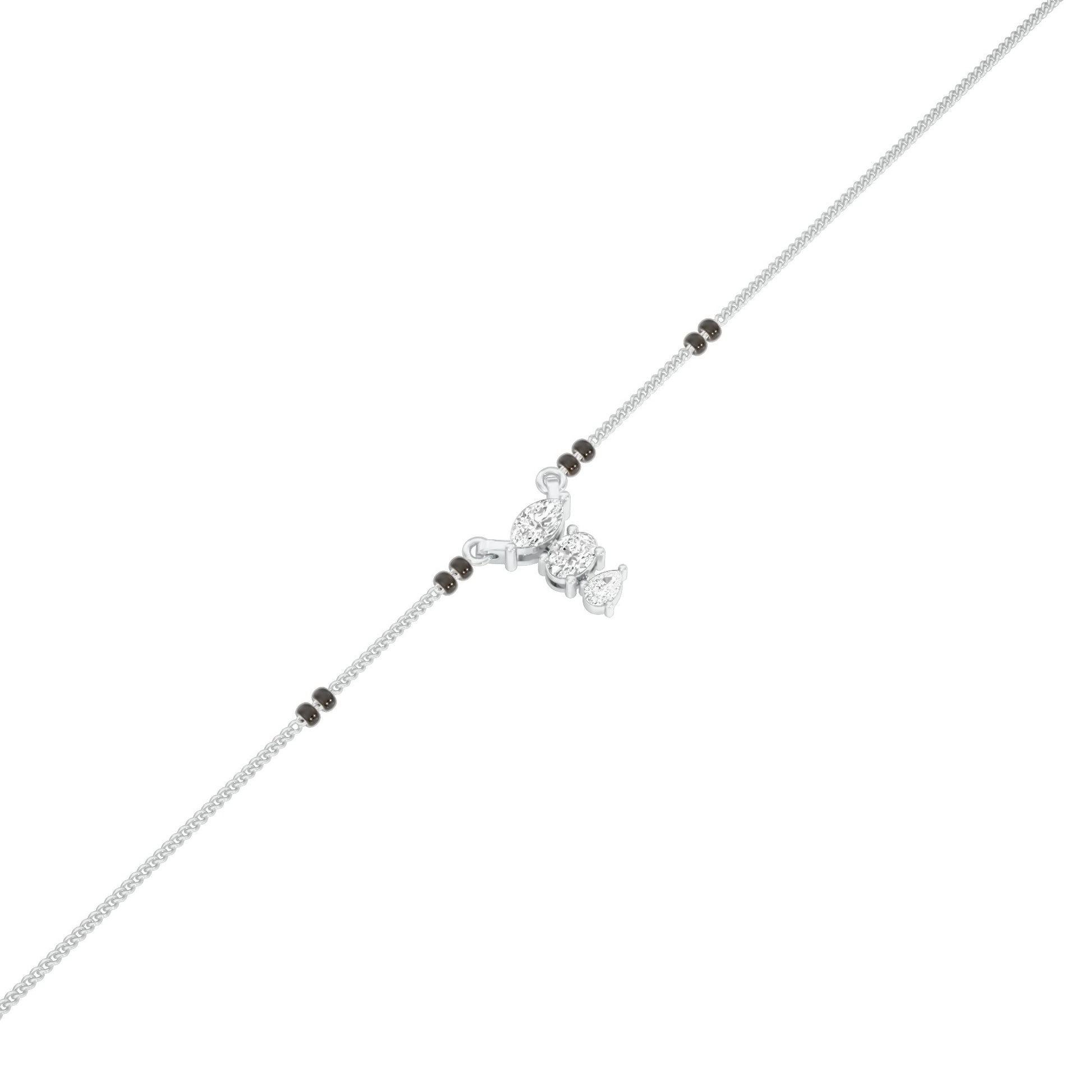The Trio Diamond Mangalsutra 9 KT / White Gold