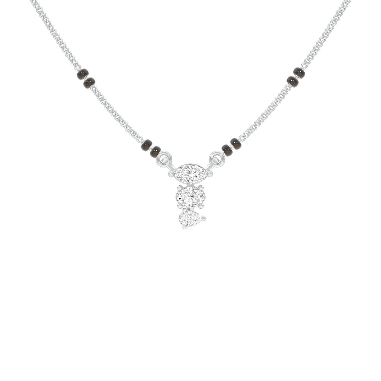 The Trio Diamond Mangalsutra 9 KT / White Gold
