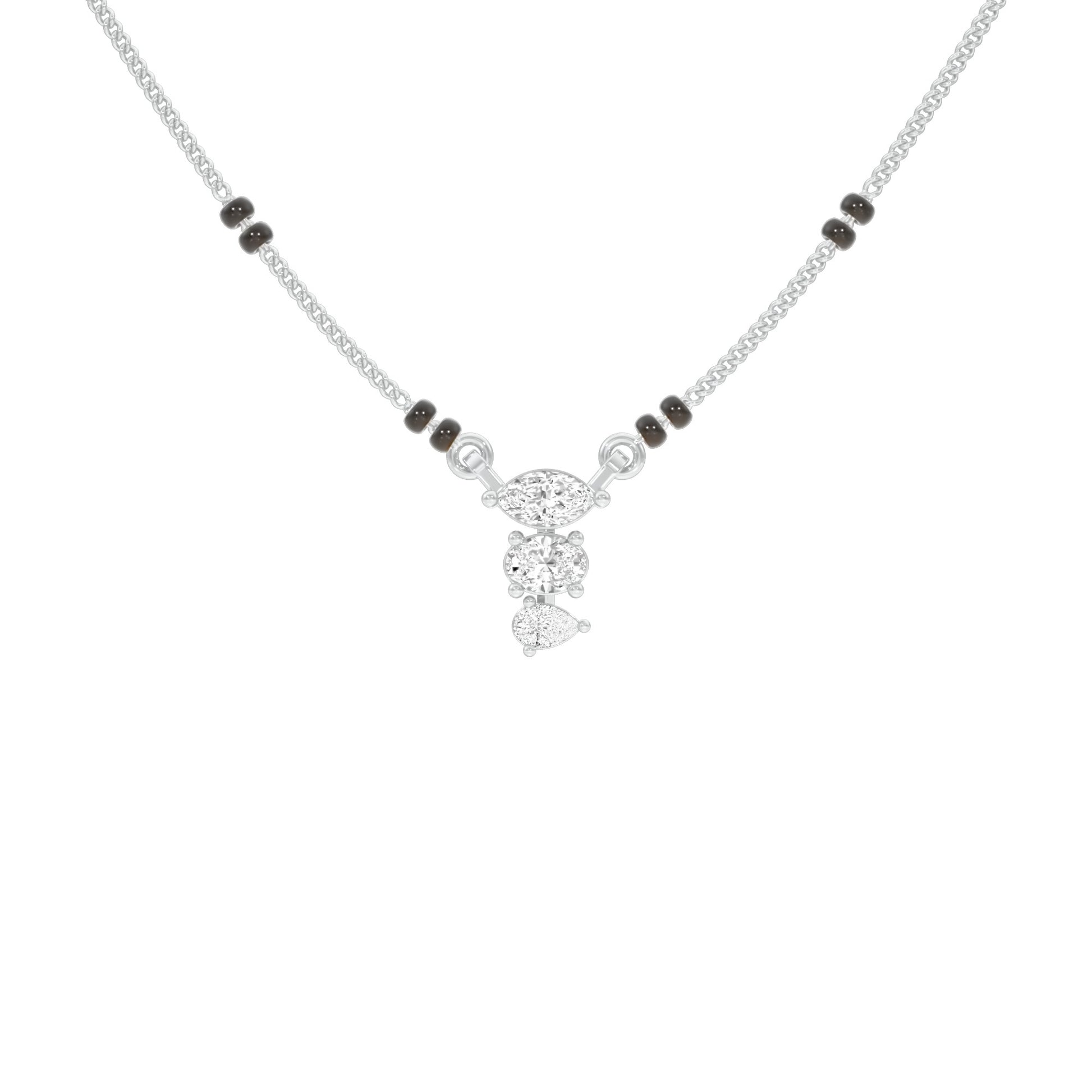 The Trio Diamond Mangalsutra 9 KT / White Gold