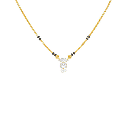 The Trio Diamond Mangalsutra 9 KT / Yellow Gold