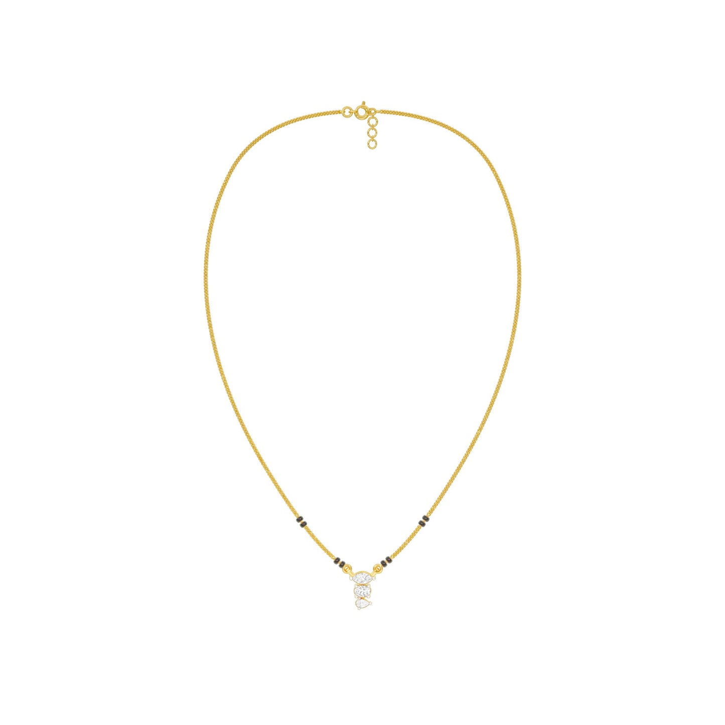 The Trio Diamond Mangalsutra 9 KT / Yellow Gold