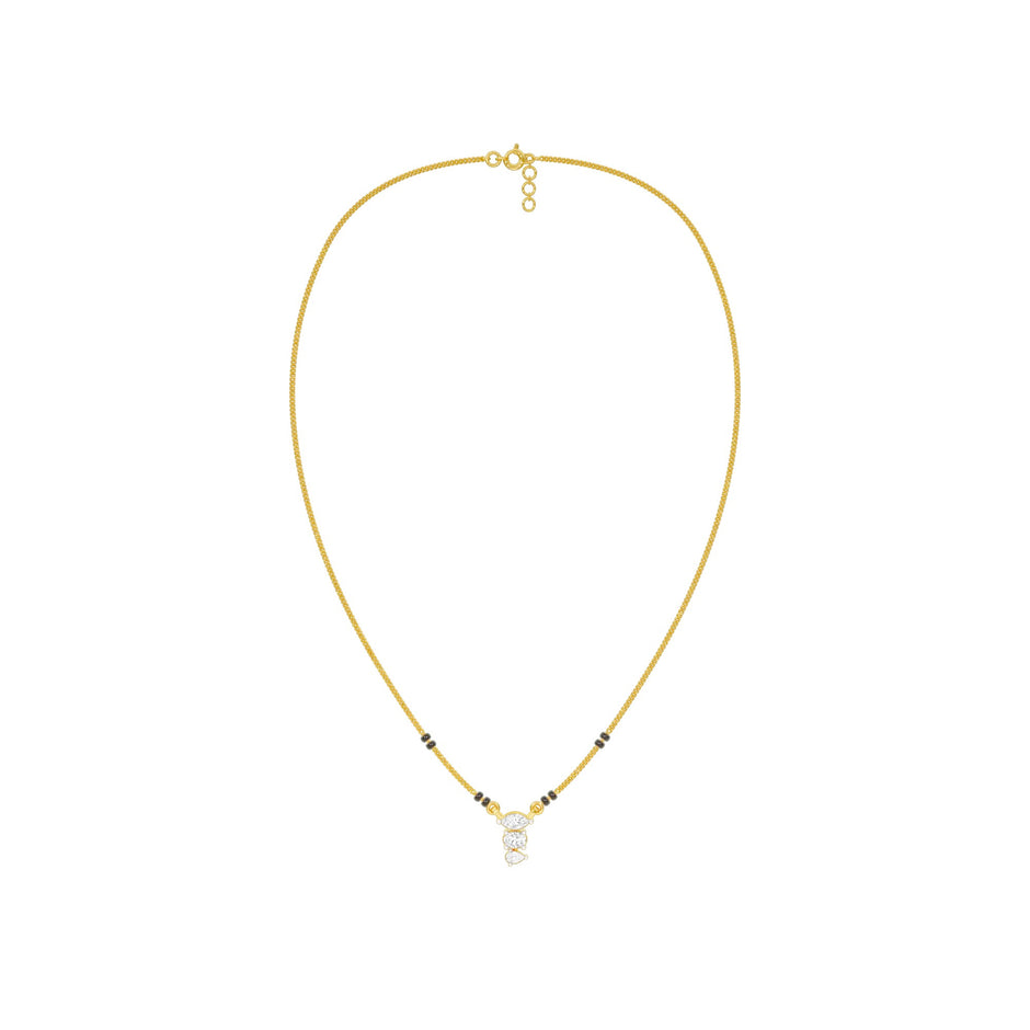 The Trio Diamond Mangalsutra 9 KT / Yellow Gold