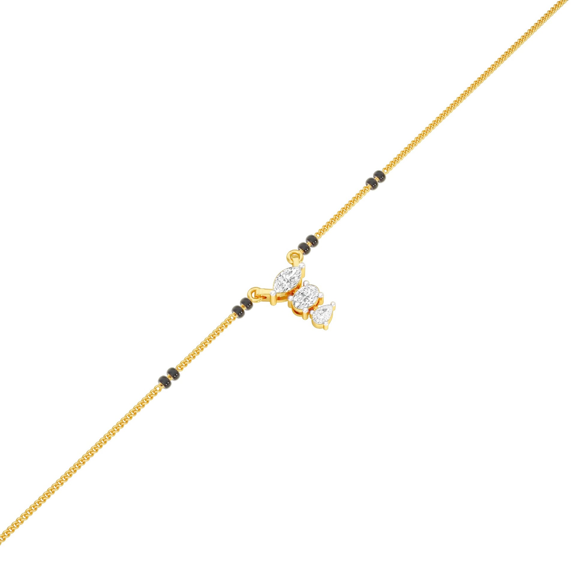 The Trio Diamond Mangalsutra 9 KT / Yellow Gold