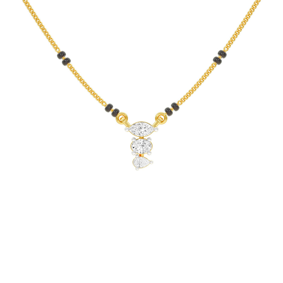 The Trio Diamond Mangalsutra 9 KT / Yellow Gold