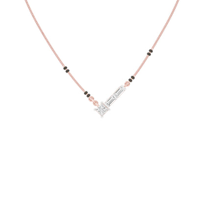 One Sided Sparkle Diamond Mangalsutra 9 KT / Rose Gold
