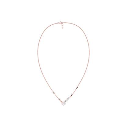 One Sided Sparkle Diamond Mangalsutra 9 KT / Rose Gold