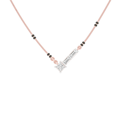 One Sided Sparkle Diamond Mangalsutra 9 KT / Rose Gold