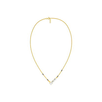 One Sided Sparkle Diamond Mangalsutra 9 KT / Yellow Gold