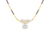 Modern Floral Diamond Mangalsutra 9 KT / Yellow Gold