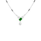 Eternal Emerald Cut Pear Diamond Mangalsutra 9 KT / White Gold