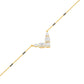 Chevron Charm Diamond Mangalsutra 9 KT / Yellow Gold