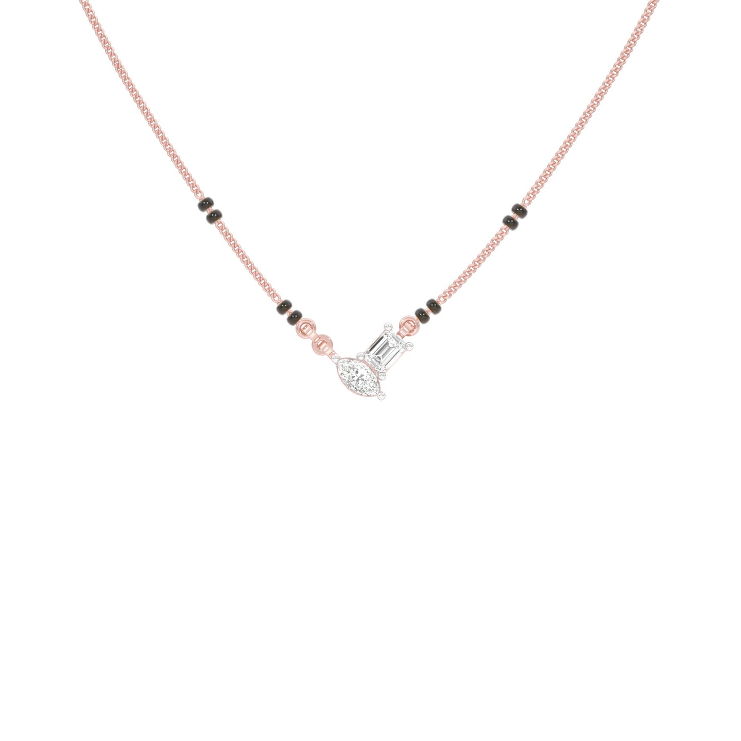 Toi et Moi Diamond Mangalsutra 9 KT / Rose Gold