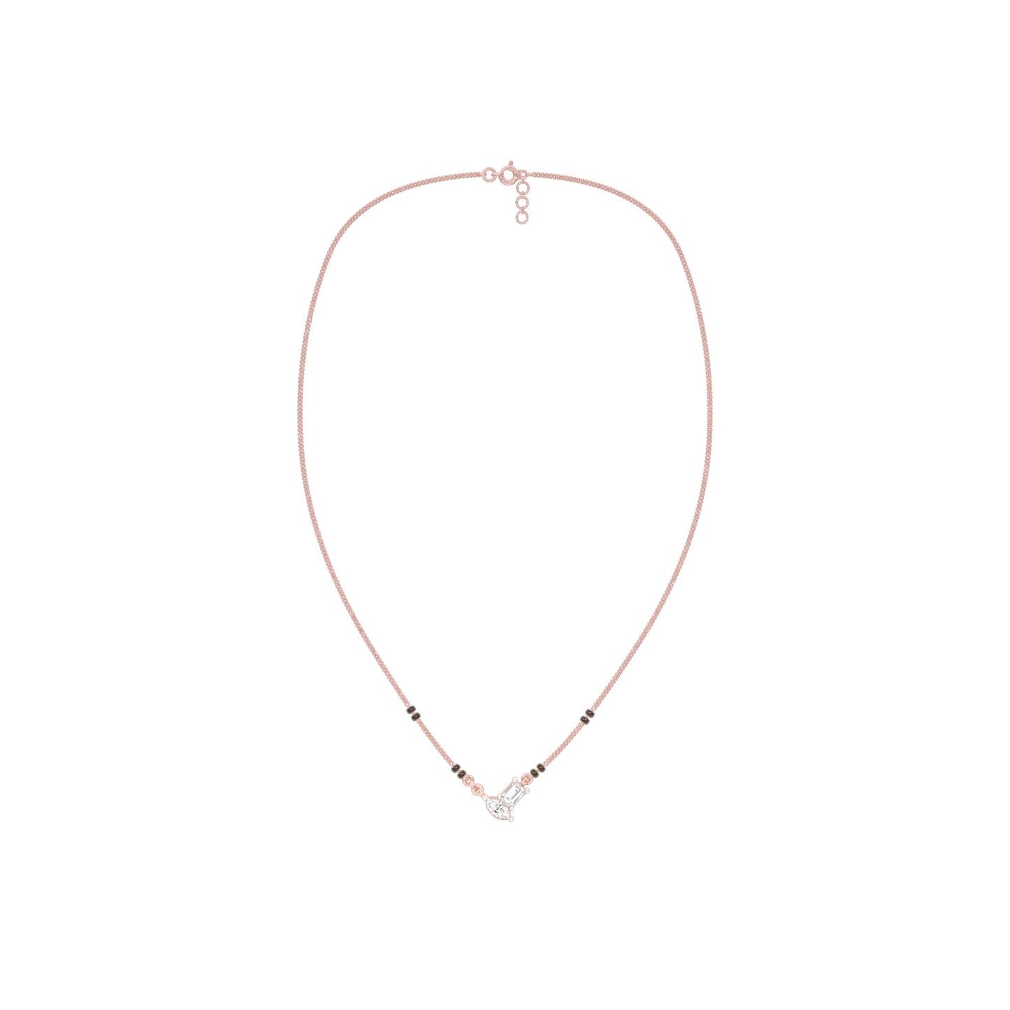 Toi et Moi Diamond Mangalsutra 9 KT / Rose Gold