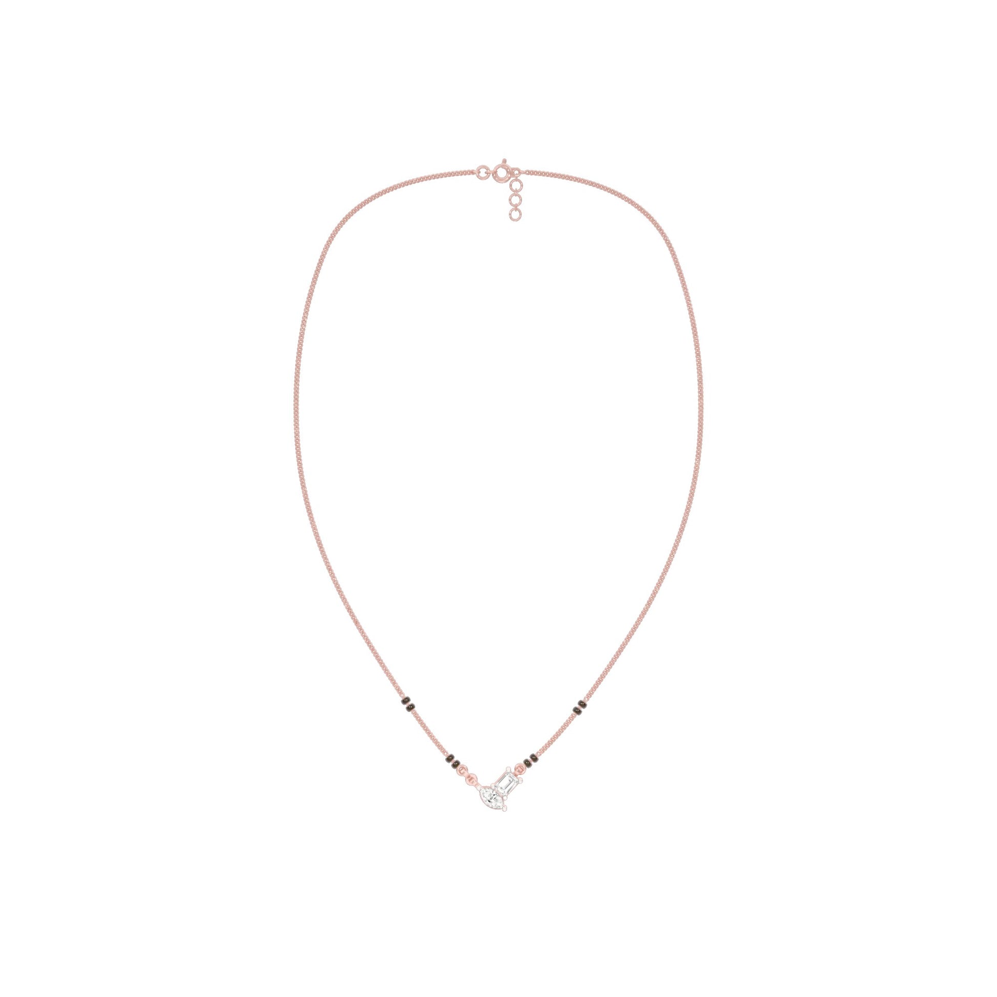 Toi et Moi Diamond Mangalsutra 9 KT / Rose Gold