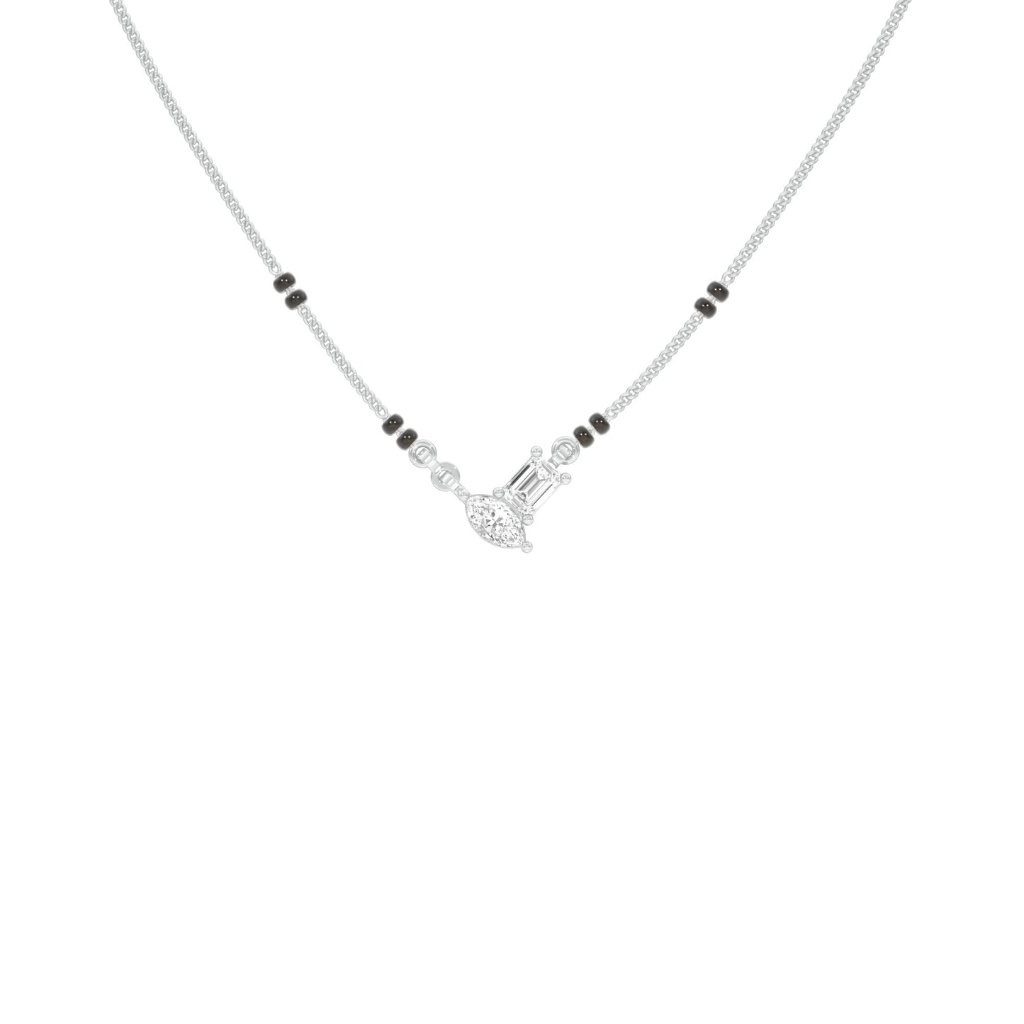 Toi et Moi Diamond Mangalsutra 9 KT / White Gold