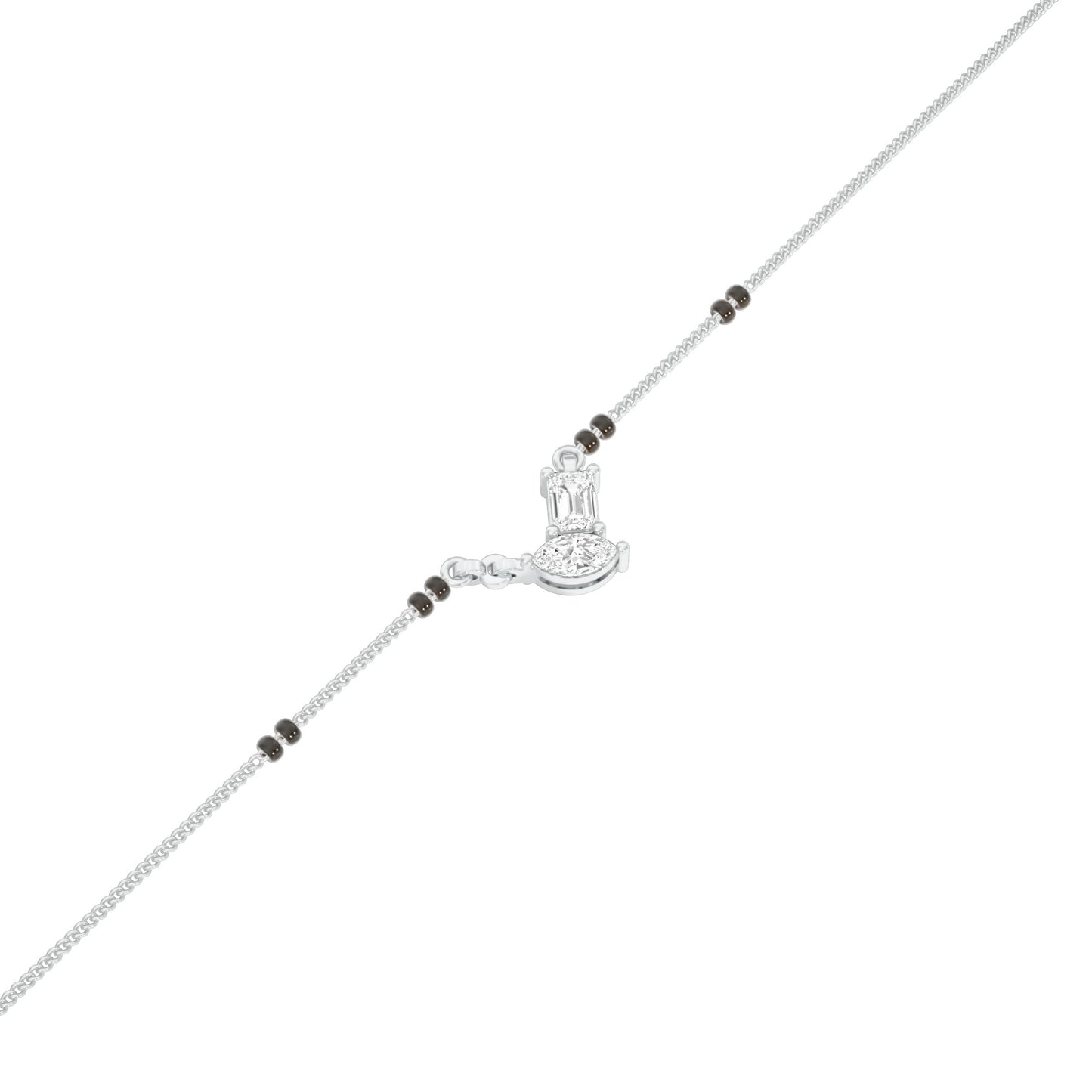 Toi et Moi Diamond Mangalsutra 9 KT / White Gold
