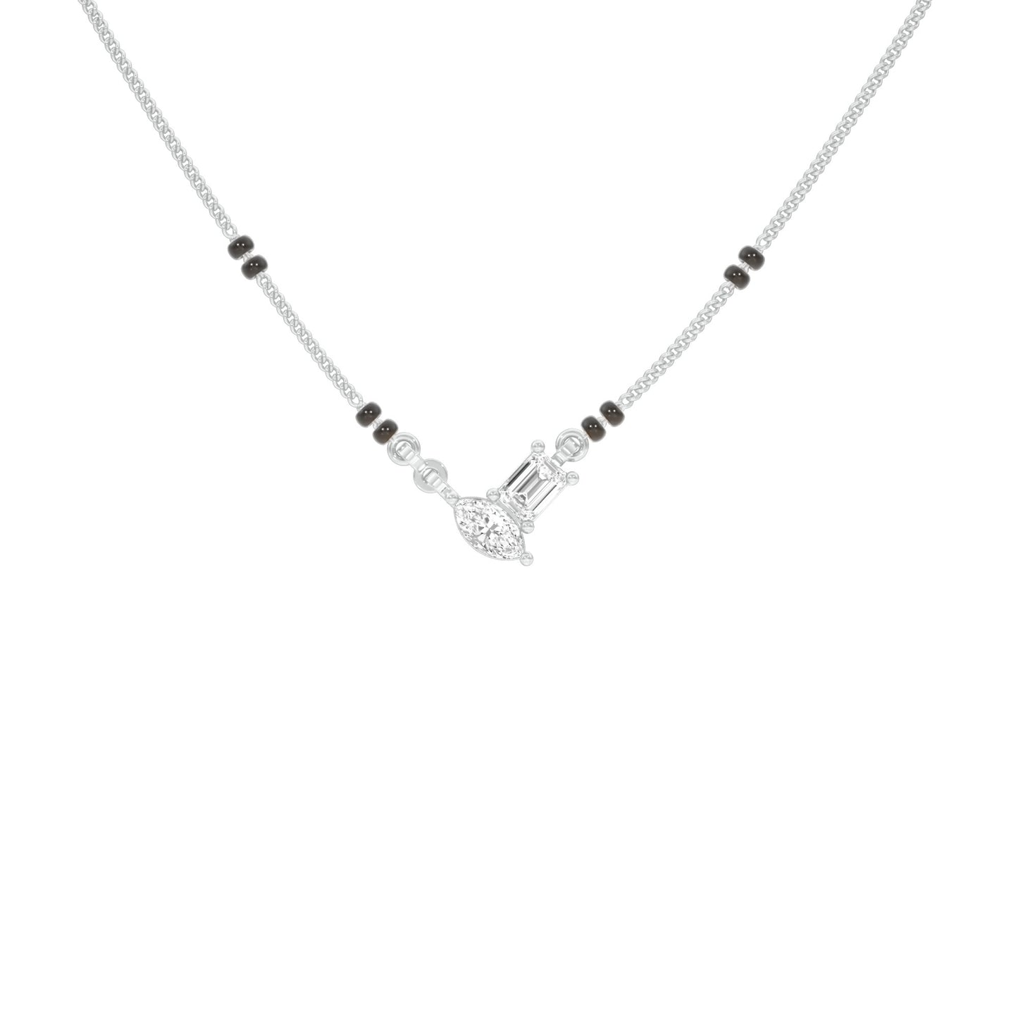 Toi et Moi Diamond Mangalsutra 9 KT / White Gold