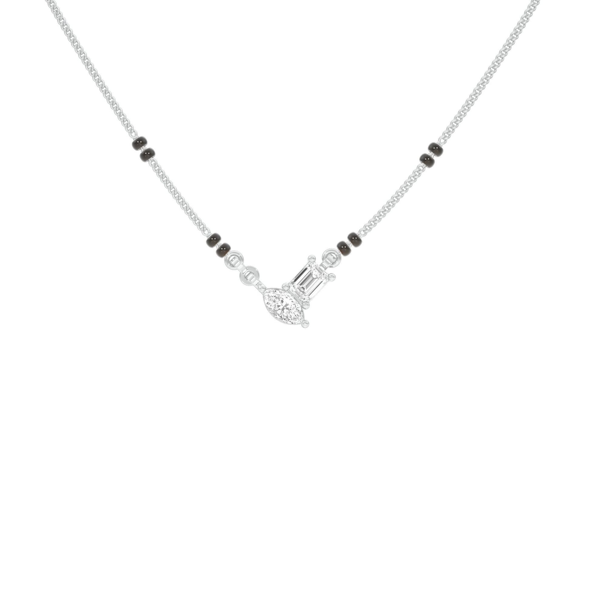 Toi et Moi Diamond Mangalsutra 9 KT / White Gold