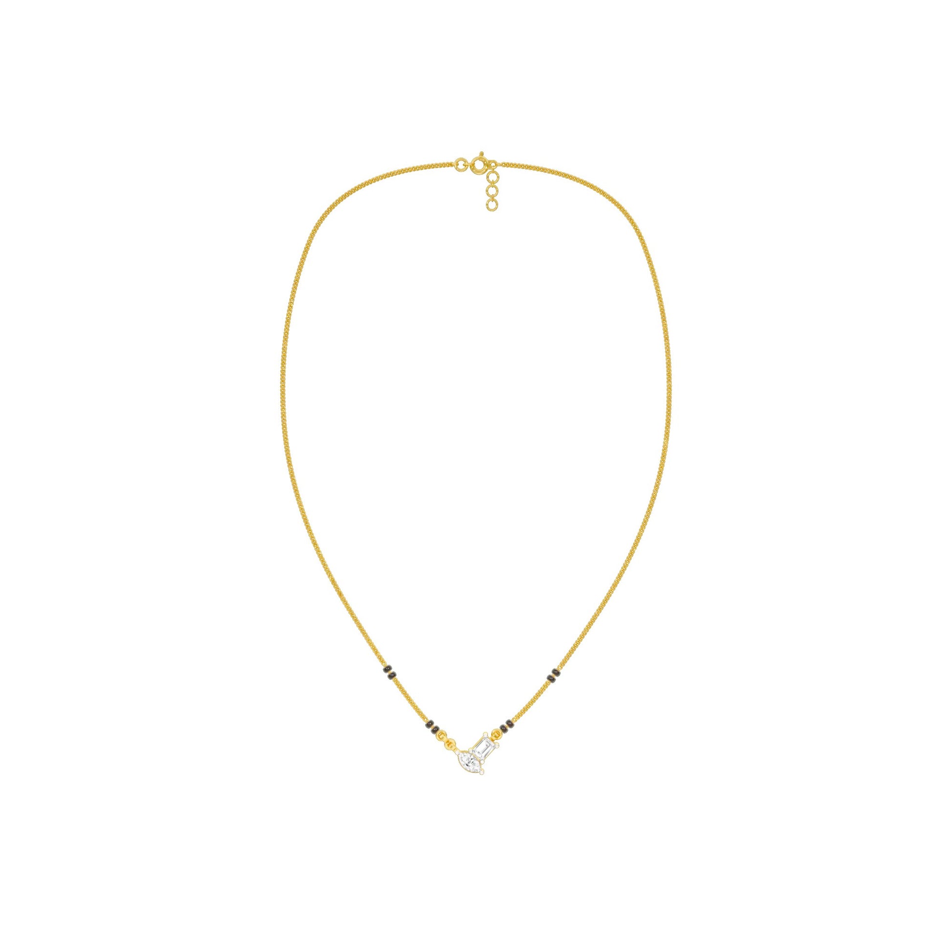 Toi et Moi Diamond Mangalsutra 9 KT / Yellow Gold