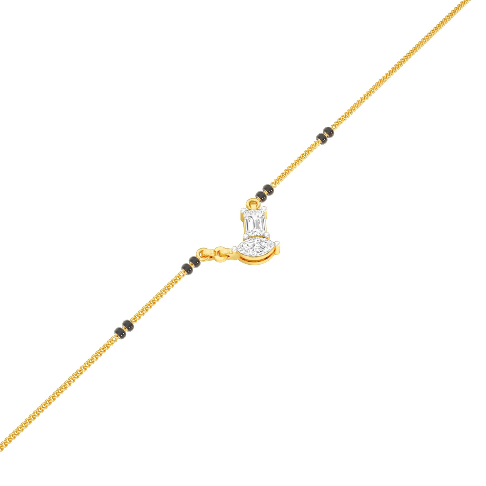 Toi et Moi Diamond Mangalsutra 9 KT / Yellow Gold