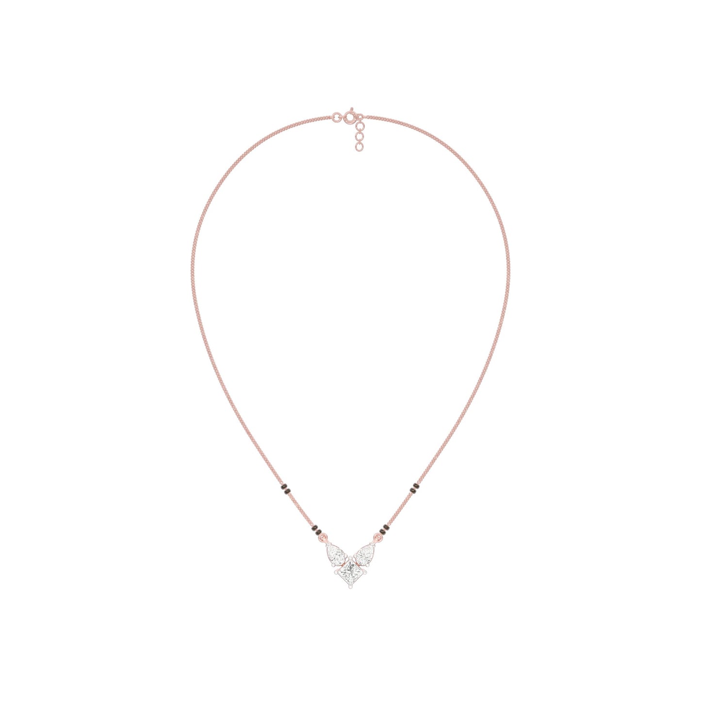 Butterfly Bliss Diamond Mangalsutra 9 KT / Rose Gold