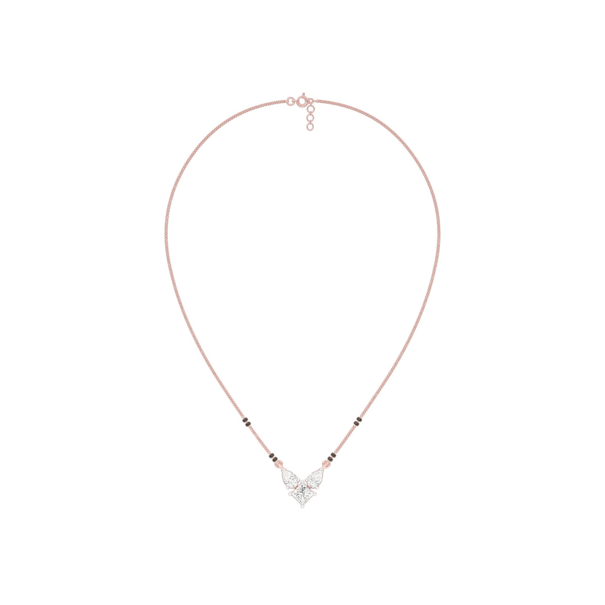 Butterfly Bliss Diamond Mangalsutra 9 KT / Rose Gold