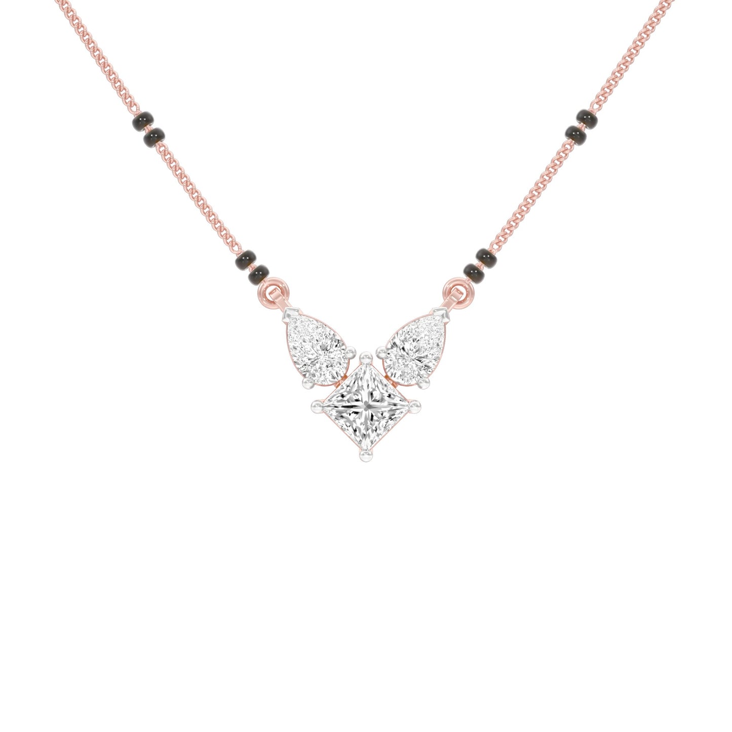 Butterfly Bliss Diamond Mangalsutra 9 KT / Rose Gold