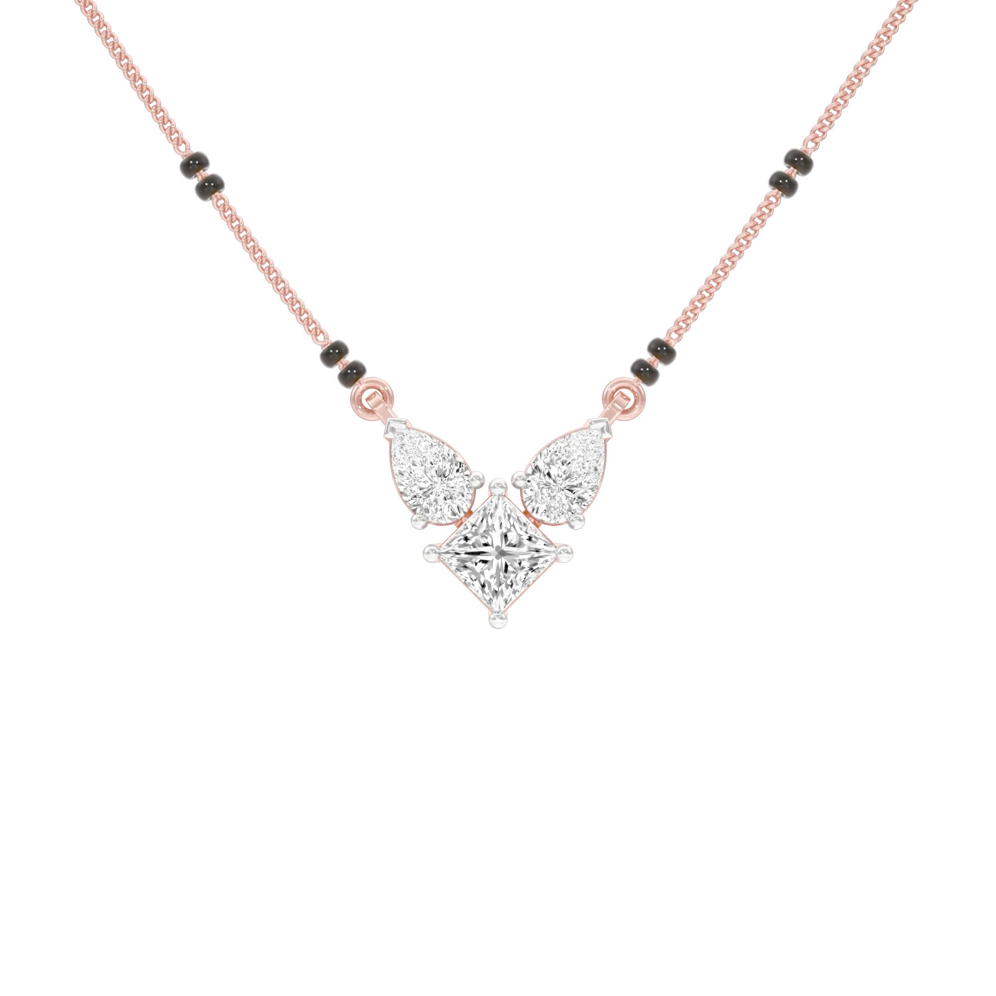 Butterfly Bliss Diamond Mangalsutra 9 KT / Rose Gold