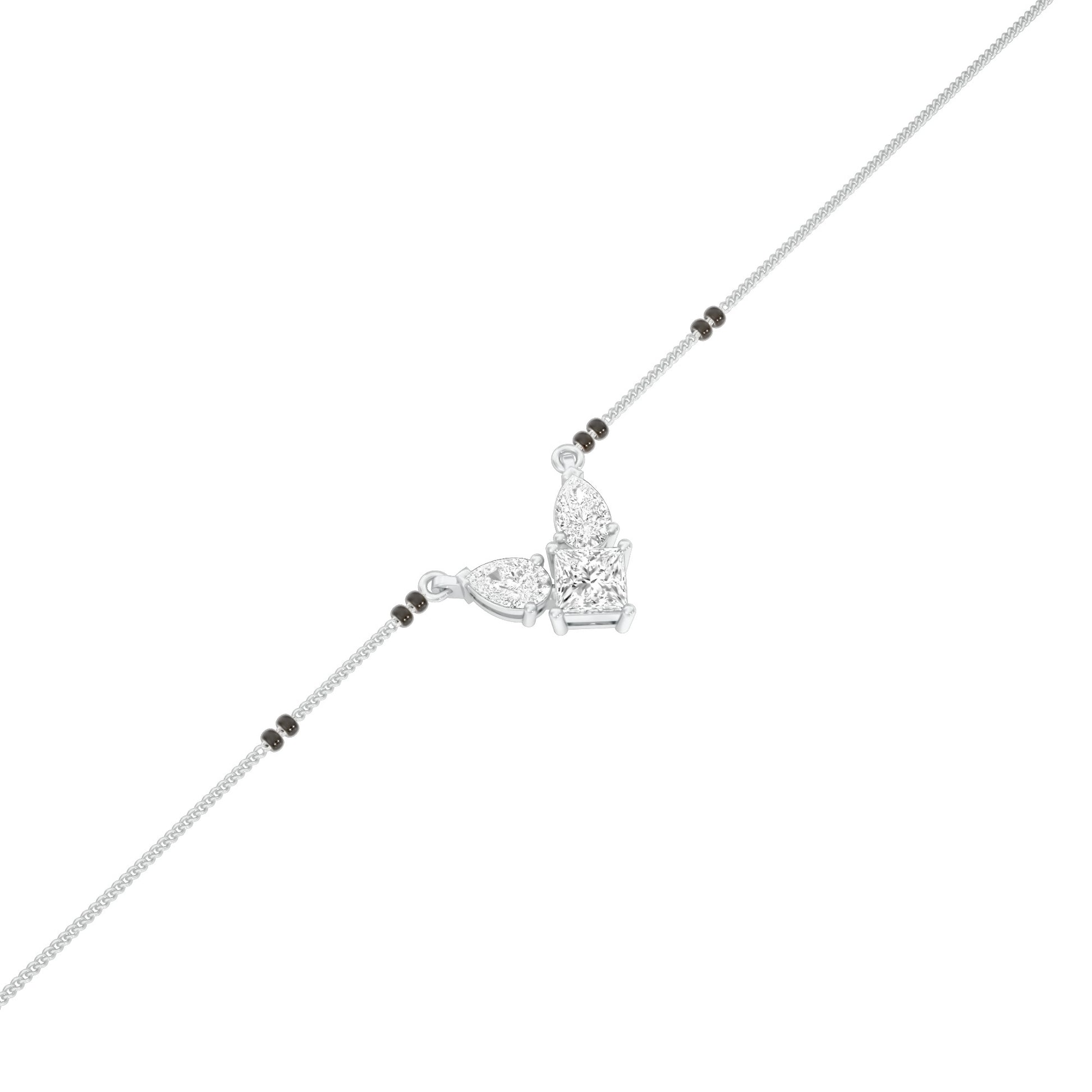 Butterfly Bliss Diamond Mangalsutra 9 KT / White Gold
