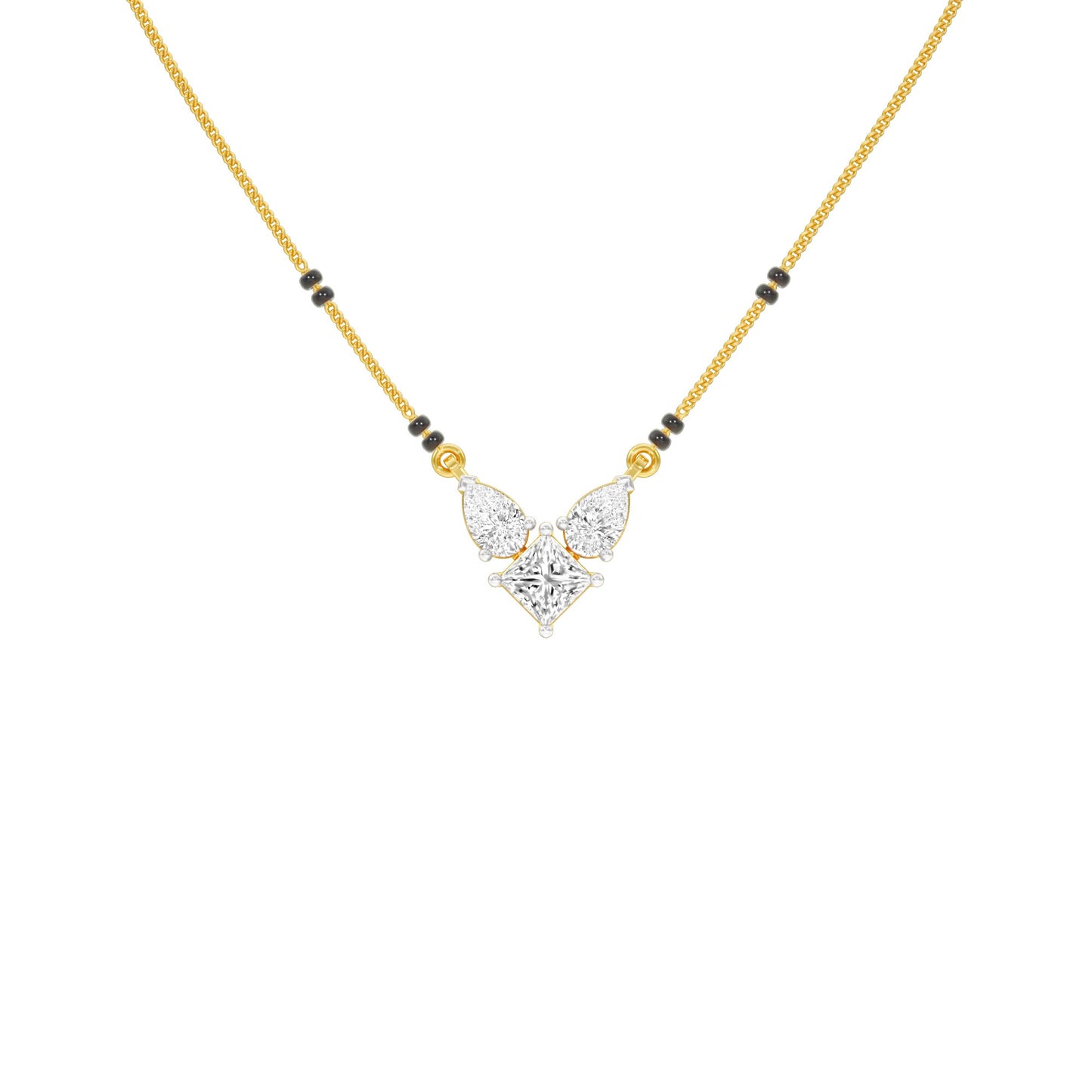Butterfly Bliss Diamond Mangalsutra 9 KT / Yellow Gold