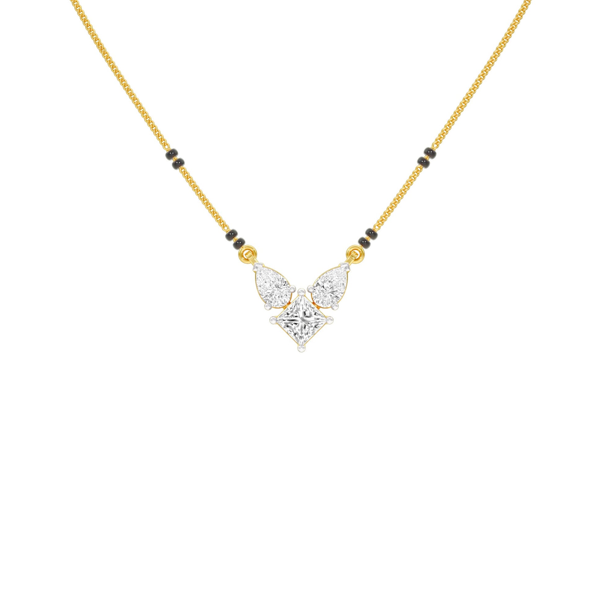 Butterfly Bliss Diamond Mangalsutra 9 KT / Yellow Gold